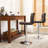 Swivel Faux Leather Adjustable Hydraulic Bar Stool, Set Of 2-1050586158