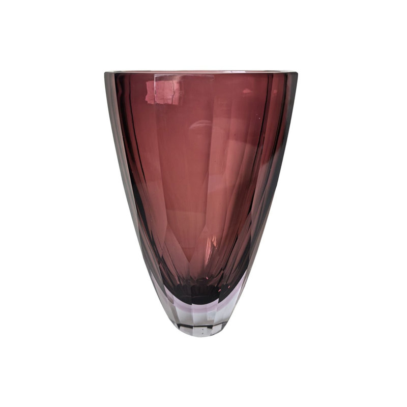Vase de table Minimalist Kaltman, Rouge, H 11,42 po x l 6 po x P 5,31 po