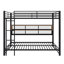 Metal Bunk Bed With Storage Cabinets And LED