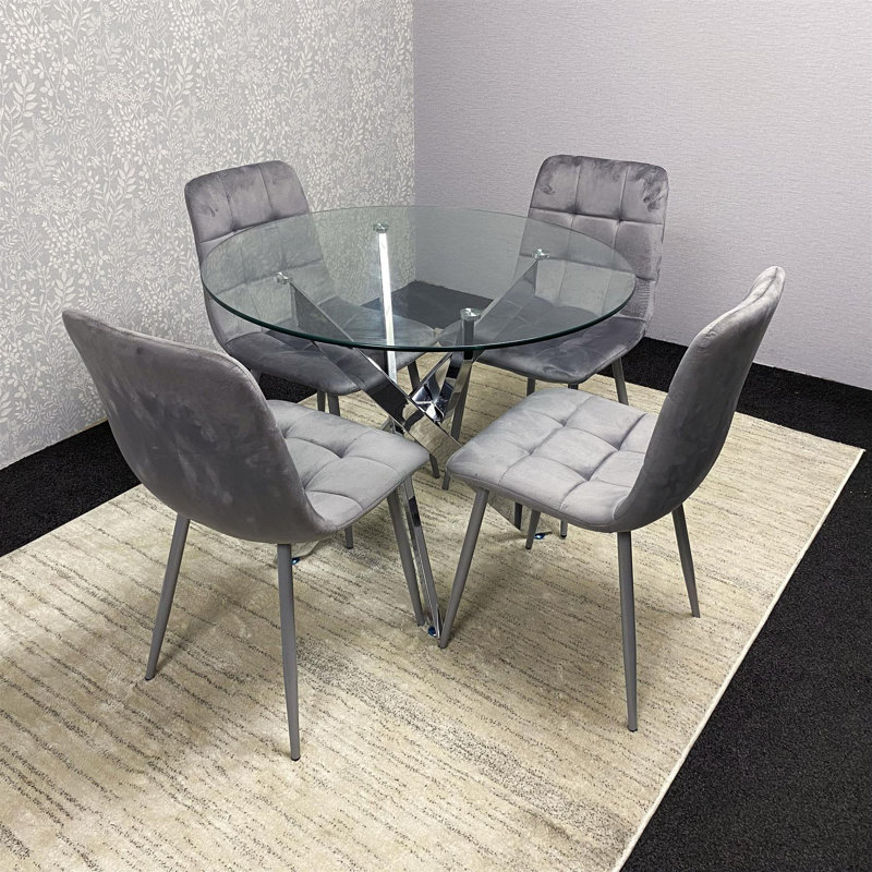 Aggappora 4 - Person Dining Set, Grey