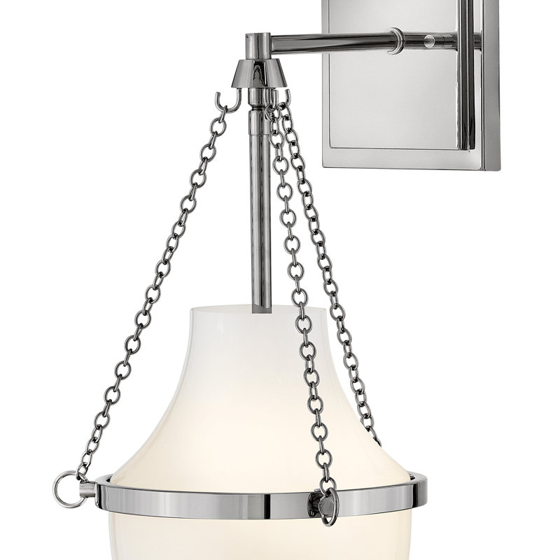 Hinkley Collins Medium Single Light Sconce, Polished Nickel