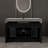 29.9" Floating Bathroom Vanity With Marble-Look Sintered Stone Top, Ceramic Sink & Soft-Close Drawers For Small Spaces-2136115641