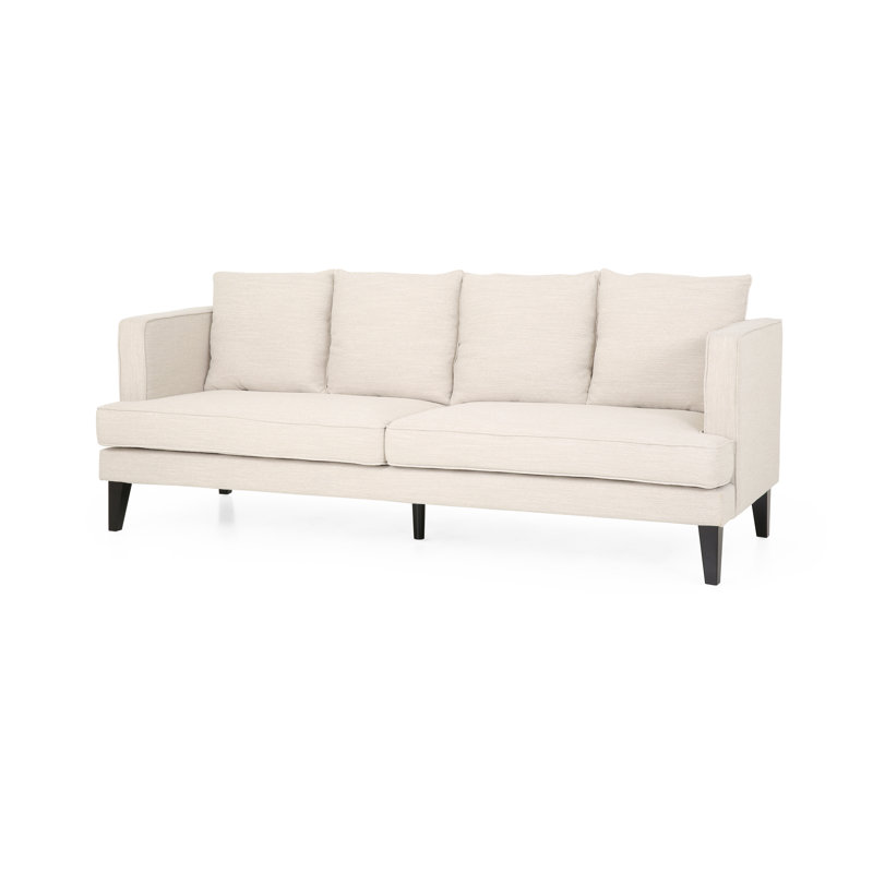 Canapé à accoudoirs carrés 86 po, Beige