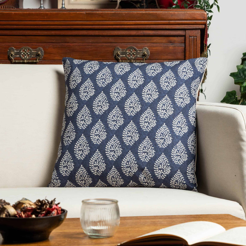 Blue Cushion, 43x43cm, Feather filled