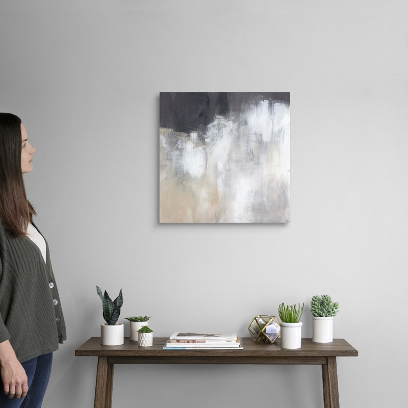 Neutral Abstract II par Jennifer Paxton Parker - reproduction d'art sur toile, H 20 po x l 20 po x P 1,25 po, Toile tendue
