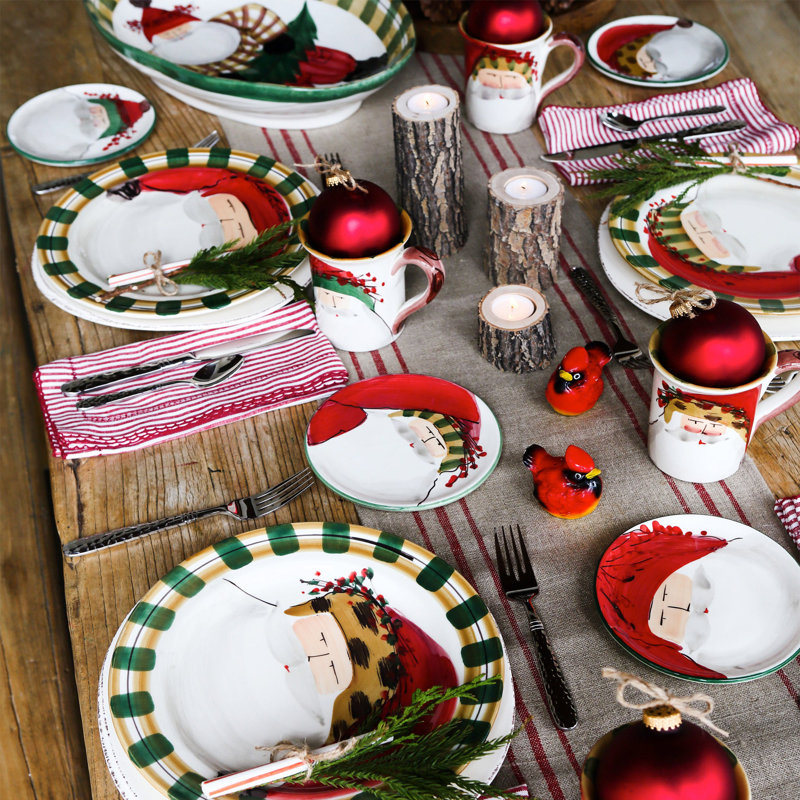 Old St. Nick Handmade Earthenware Dinner Plate