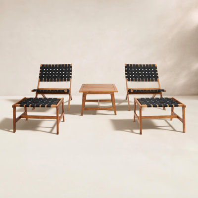 2-Person Acacia Patio Seating Group