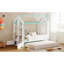 Lit gigogne avec rangement, structure en bois MDF pour lit simple en forme de maison, chambre d'enfant moderne-1754682052