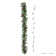 72" Artificial Mixed Frosted Berry Pine Cone Christmas Garland with Geometric Pyramid String Light Set