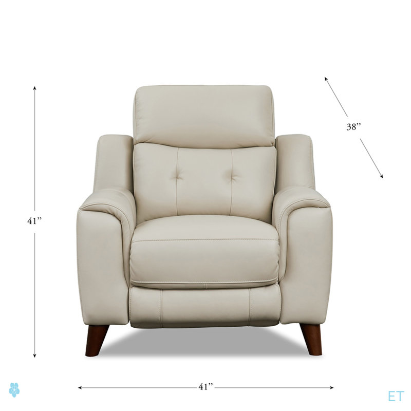 Fauteuil inclinable électrique sans gravité, Similicuir blanc cassé
