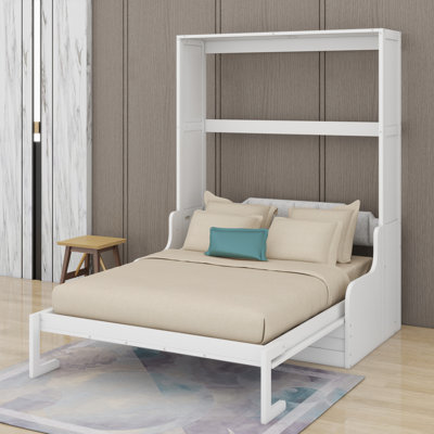 Grand lit escamotable mural avec coussin