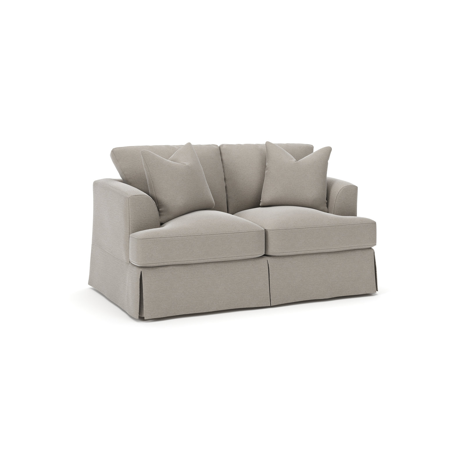 Lucia 66" Loveseat, Drusky Linen Sustain® Basketweave