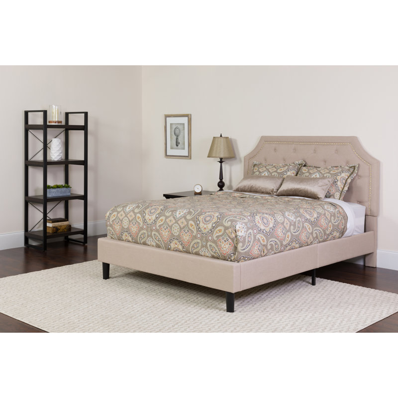 Matelas arqué touffeté et matelas à ressorts ensachés Aluino, Grand, Beige