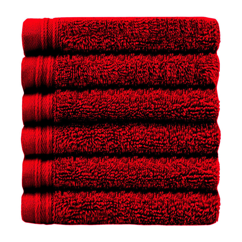 Alexandra 100% Cotton Washcloth Towel, Burgundy