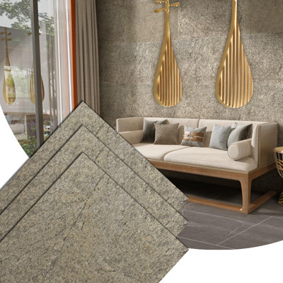Panneau mural en pierre de 35,4 po x 23,6 po Falkirk Johnstone (paquet de 10)