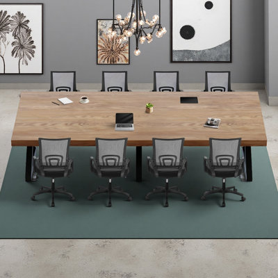 8-seater solid wood conference table