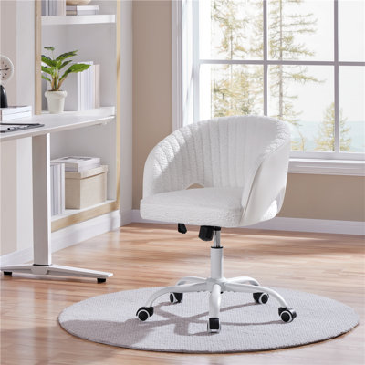 17 Stories Fabric Boucle Task Chair