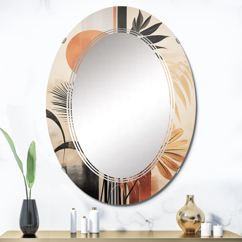 Jacksonia - Miroir mural moderne ovale, 36 po x 24 po