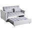 Canapé-lit en velours gris, convertible 3 en 1, structure stable, futon avec coussins, dossier réglable
