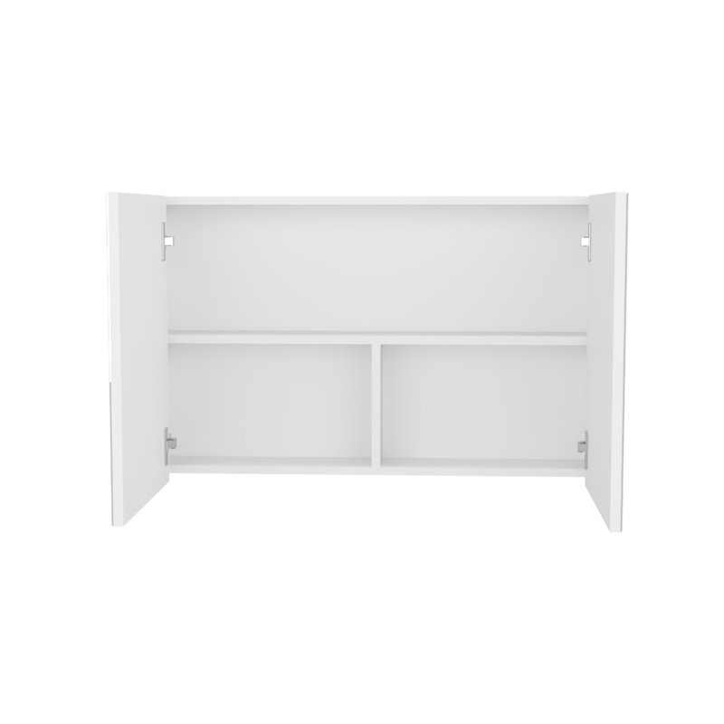 Pharmacie H 19,70 po, avec 2 portes, 3 tablettes, 2 miroirs, , Blanc