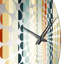 Green Green Chic Chic Striped Patterns - Horloge murale rayée-101235427