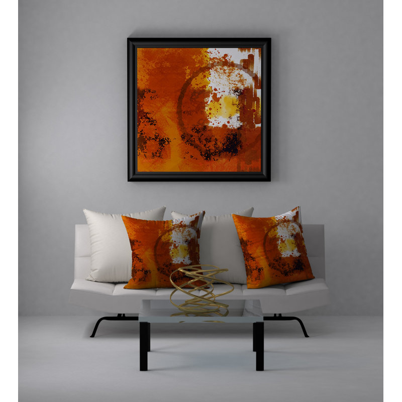Abstract Reversible Throw Pillow, 18" x 18"