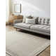 Lavande Wool Area Rug in Ivory/Black/Beige