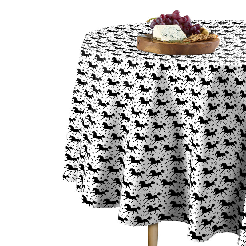 Kassidy Geometric Round Tablecloth, 114" L x 114" W