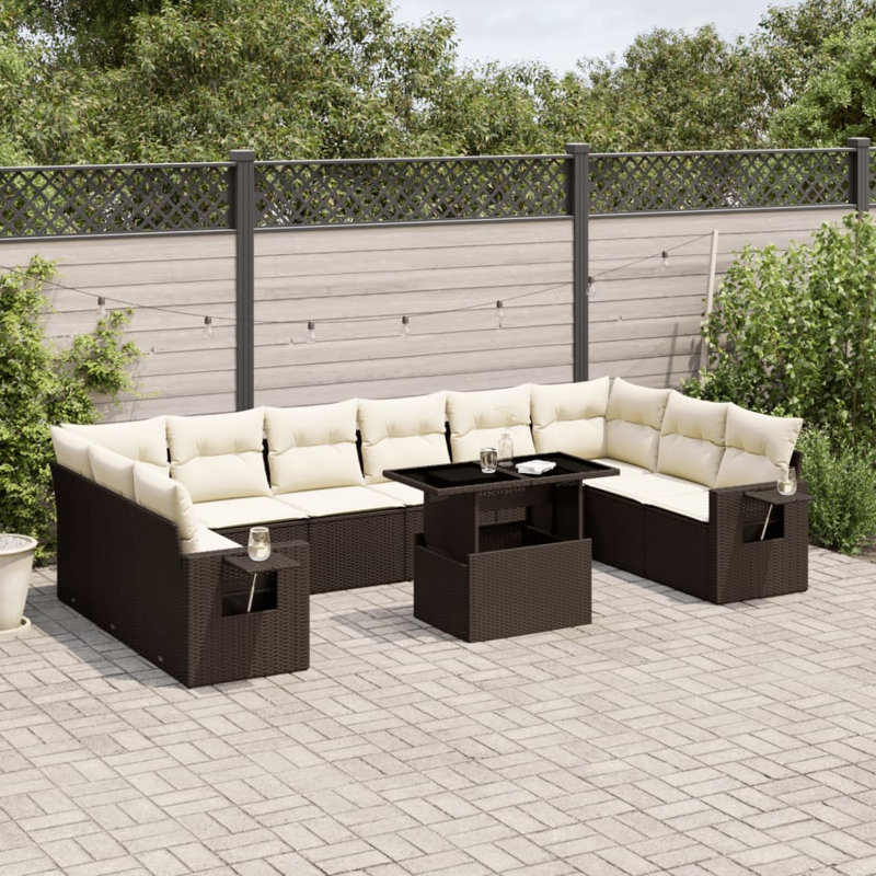 Ensemble de canapé de jardin Vidaxl - brun