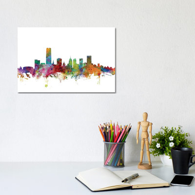 Oklahoma City Skyline by Michael Tompsett - Wrapped Canvas Gallery-Wrapped Canvas Giclée