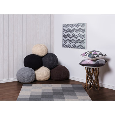 Arne 50cm Wide Round Pouf Ottoman