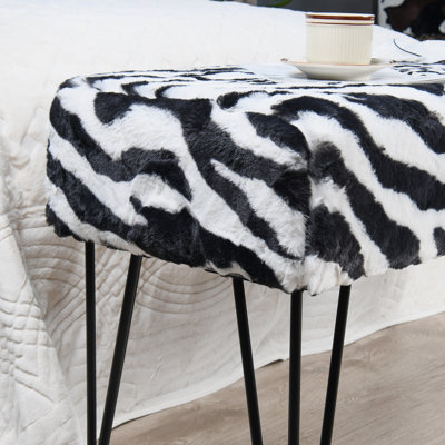 Faux Fur Upholstered Bench