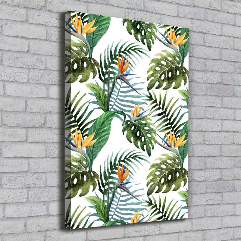 Tropical Leaves - Wrapped Canvas Print