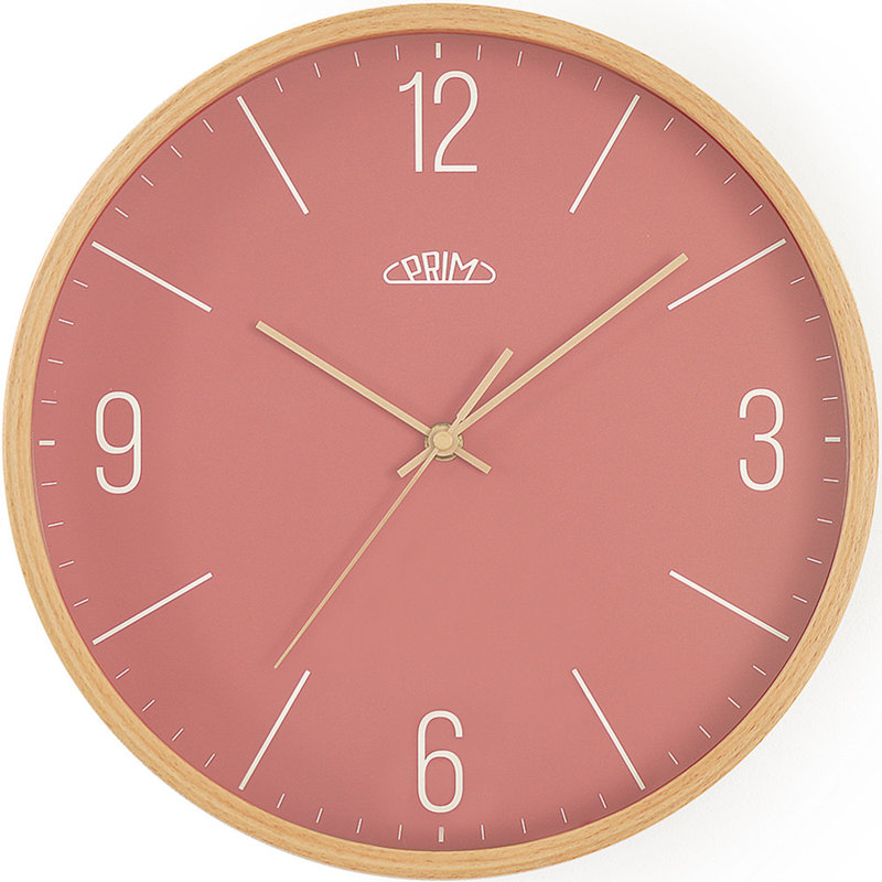 Wood Wall Clock, Red