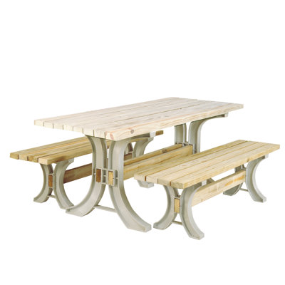 Amariyanna Plastic Picnic Bench by August Grove