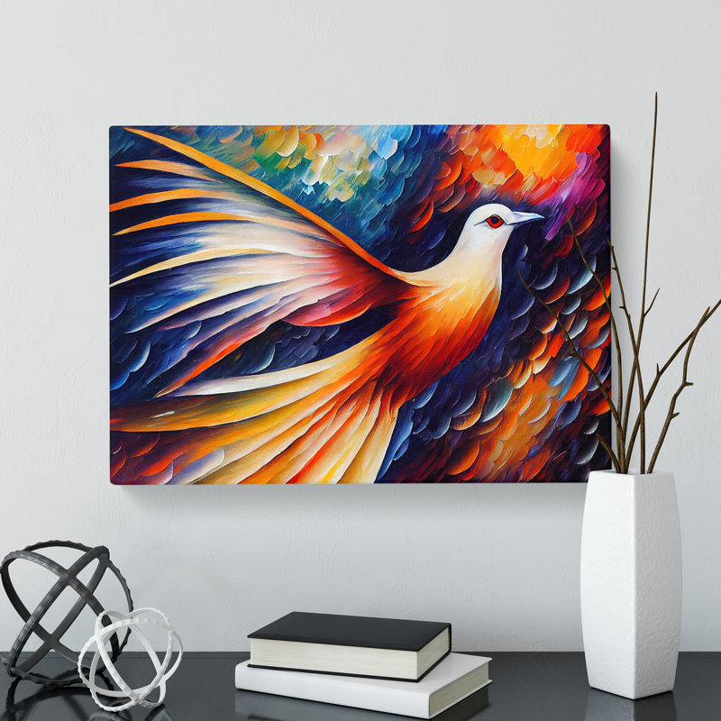 Dove Bird Vol.2 Abstract - Wrapped Canvas, 50cm H x 76cm W x 3cm D