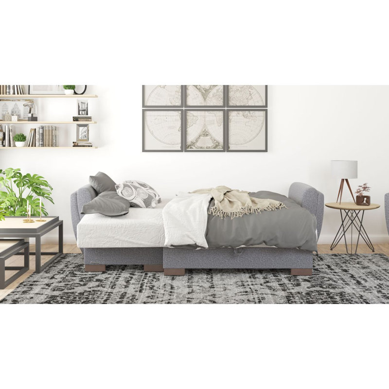 Chaise longue convertible avec rangement Primenest Skyhaven Collection, 2, Gris