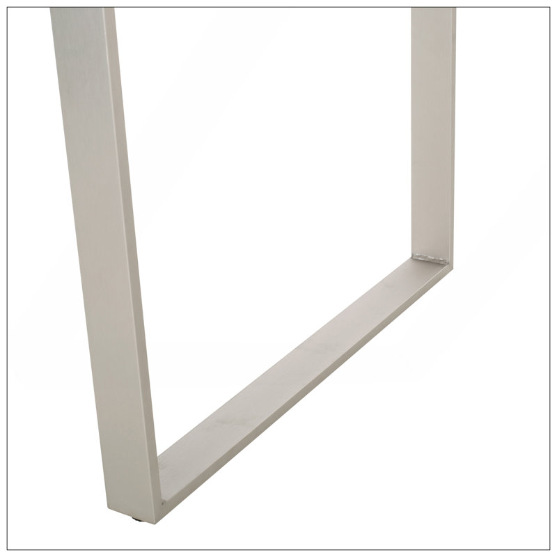 Dining Table, Silver + Natural, Gray