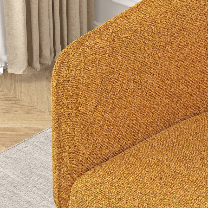 Chaise de charme charmante et moderne avec une utilisation polyvalente et un confort supérieur, Tissu orange