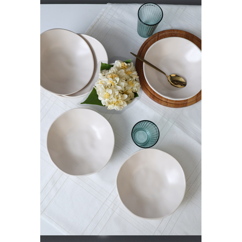 Brayden Studio Billur 100% CERAMIC STONEWARE Salad Bowl