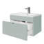 Ensemble de meuble-lavabo mural moderne 24 po - Poignées sauge / chrome Loft Collection-824064427-824064425