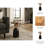 Modern Narrow Round Petrified Wood Accent Side Table for Living Room - Sculptural Pedestal End Table Design for Entryway or Bedroom - 20", Tan & Black