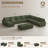 Oversized Modular Corner Sectional U Shaped Sectional Sofa With Storage Ottman-912623064