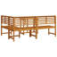  Garden Bench Set 3 Pcs Brown Solid Acacia Wood