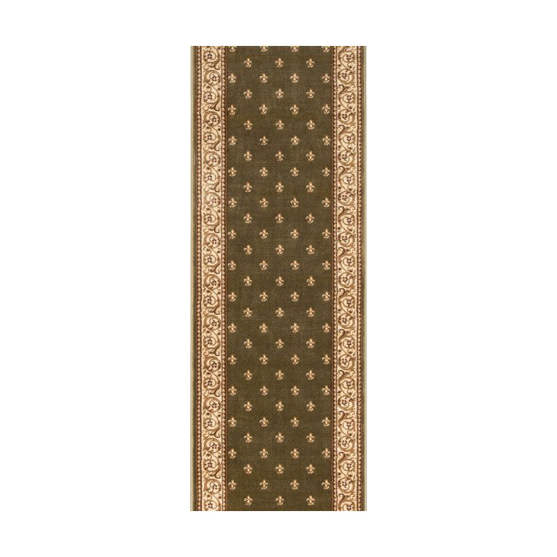Tapis d'escalier Almore Fleur De Lis, Tapis de couloir 2 pi 2 po x 10 pi