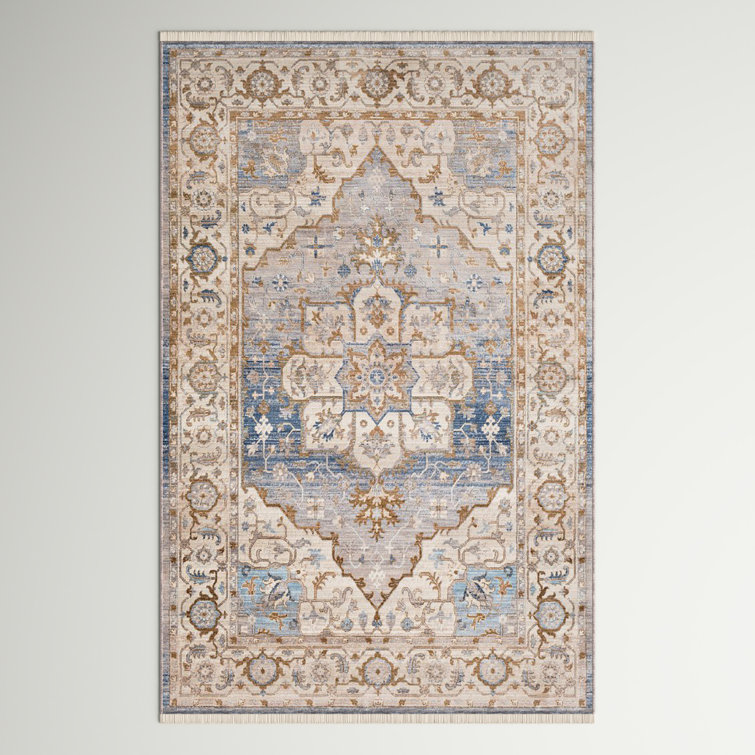 Tapis bleu ciel / beige Mendelsohn