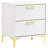 White 2-Drawer Rectangular Nightstand-1906713554