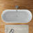 67" L x 28.7" W Freestanding Acrylic Soaking Bathtub, Double-Ended Design, Glossy White-128724537