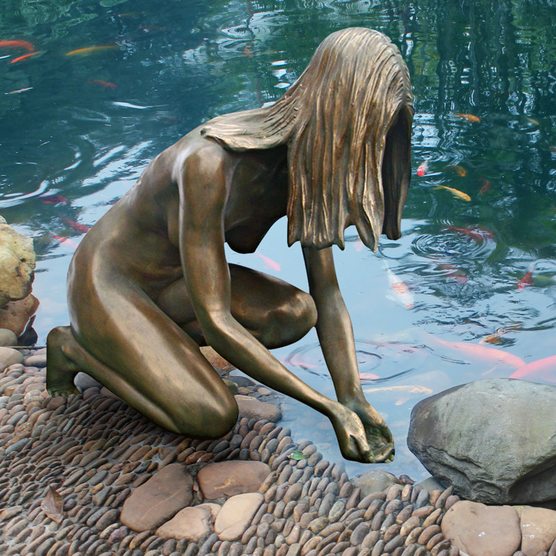 Statue de jardin dame du lac, Bronze