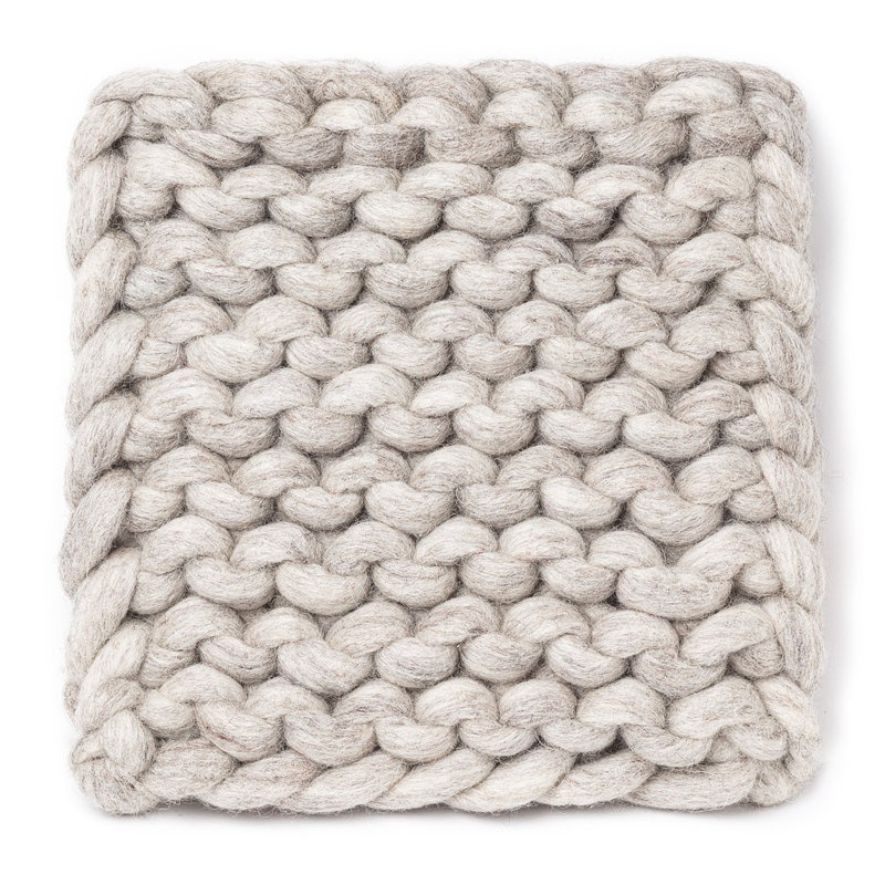 Trivet de couleur tricotée Chunky, Gruau